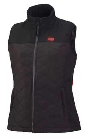 Blouson chauffant noir sans manche coupe femme
